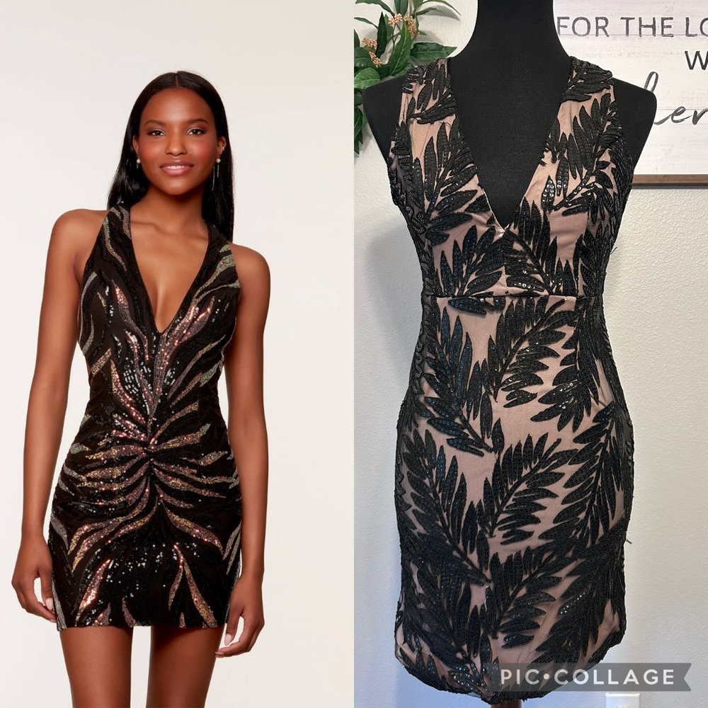 Fashion Nova sequined black dress